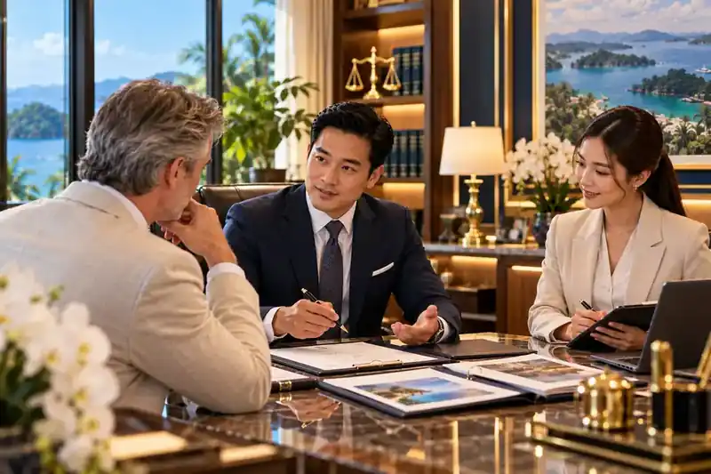 Company documents and share register on a lawyer's desk